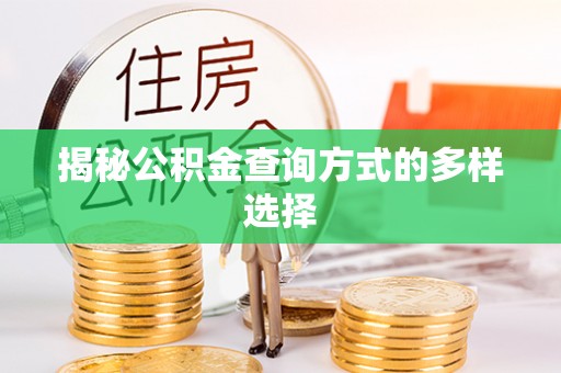 宜秀揭秘公积金查询方式的多样选择